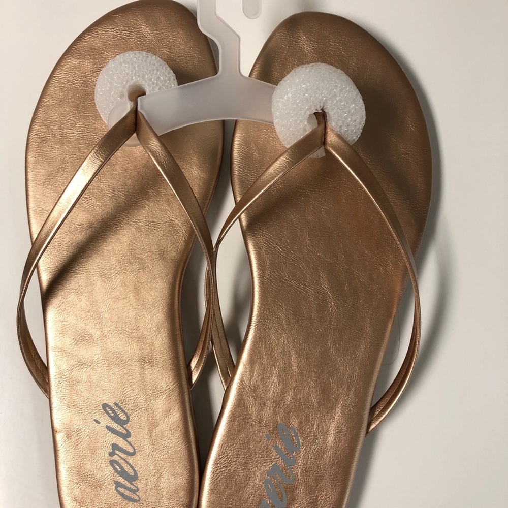Rose Gold Flip Flops